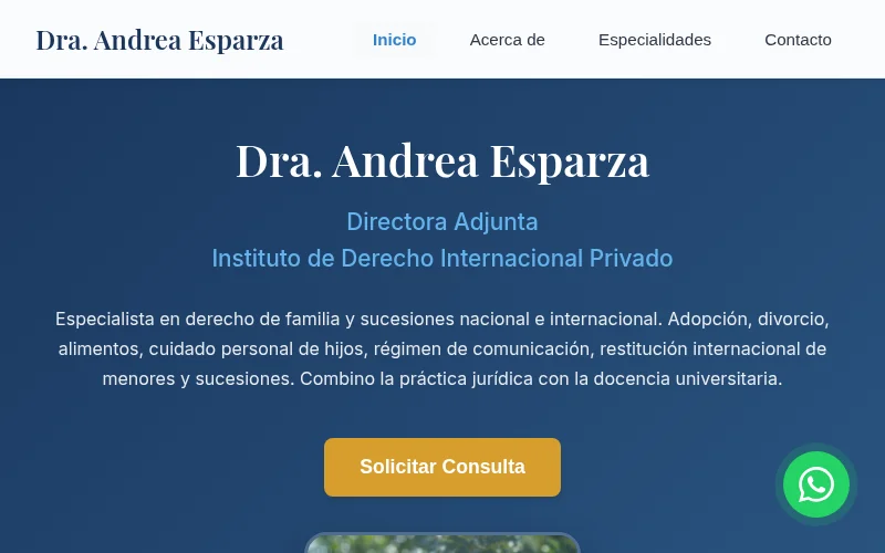 Captura de pantalla de Dra. Andrea Esparza - Psicóloga