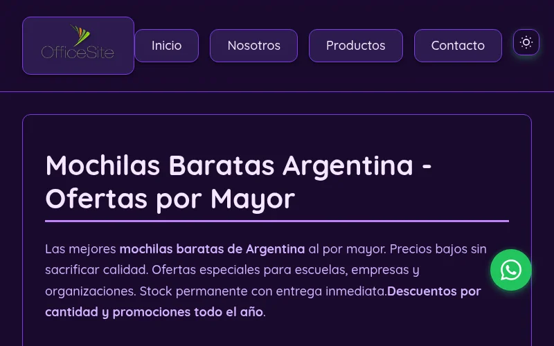 Captura de pantalla de Mochilas Baratas