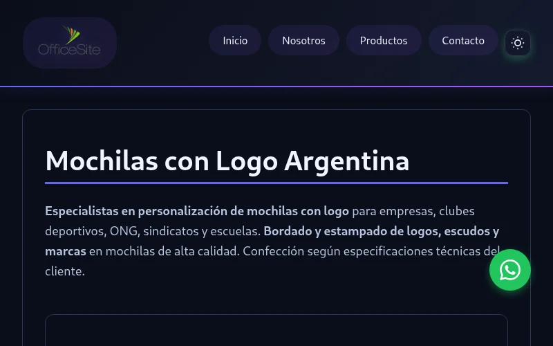 Captura de pantalla de Mochilas con Logo